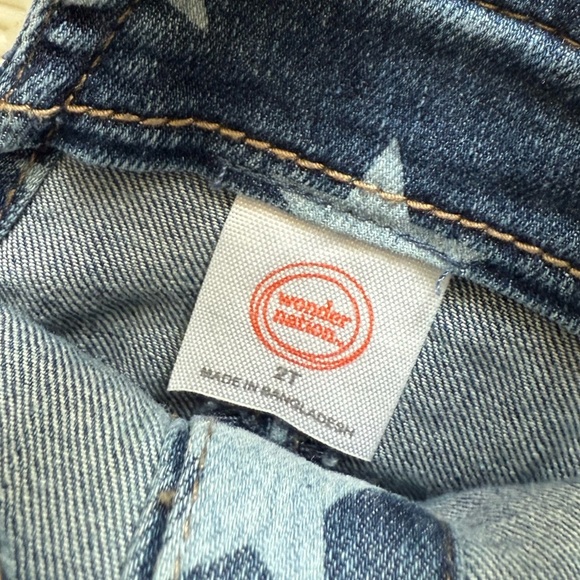 Wonder Nation|Baby girl,toddler Star print Denim Overall Dress (skirtall)•••2T - Picture 5 of 5